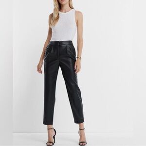 Express Ankle Super High Rise Faux Leather Pants